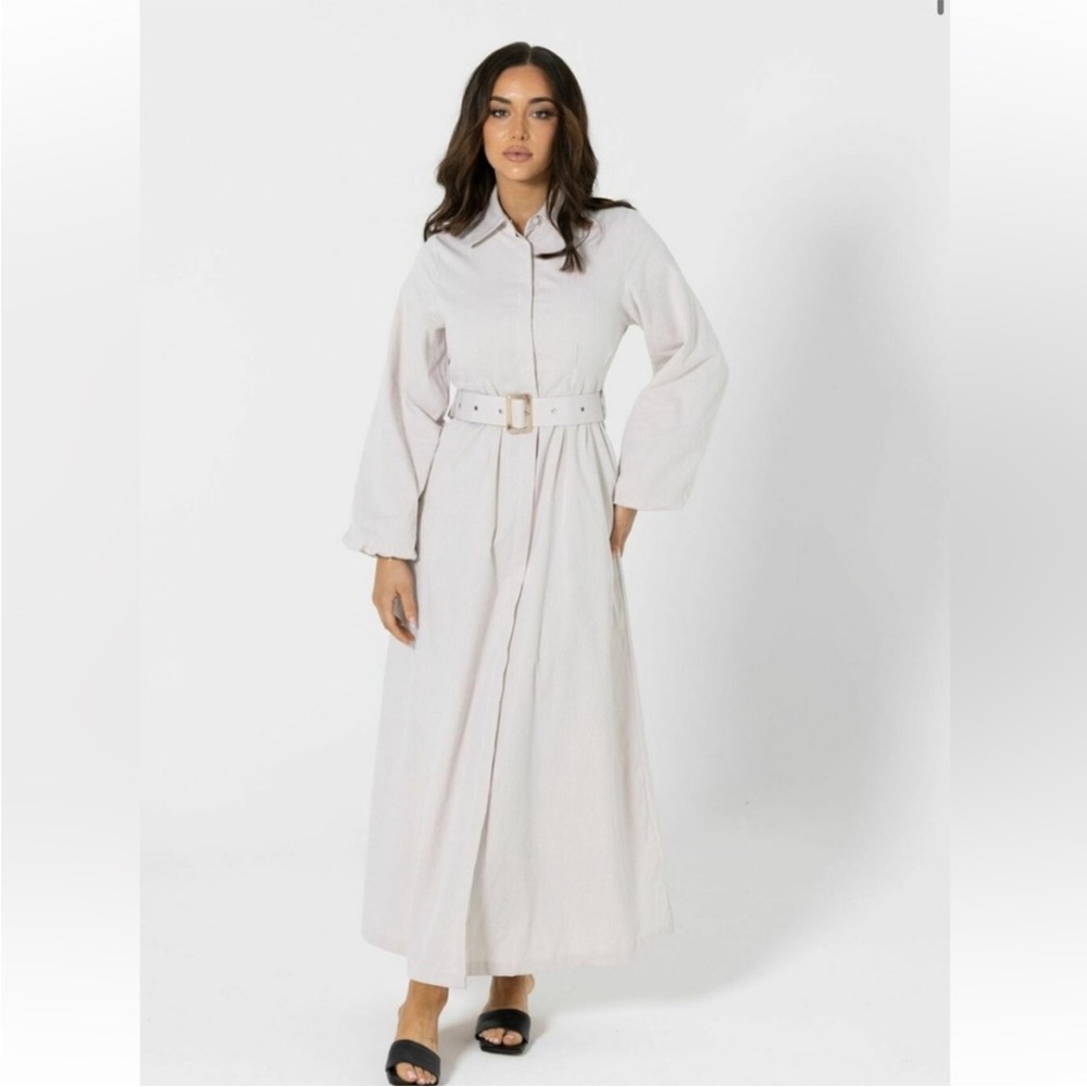 NWT Womens Twice Boutique Discontinued Balloon sleeve belt Maxi Dress Size 10